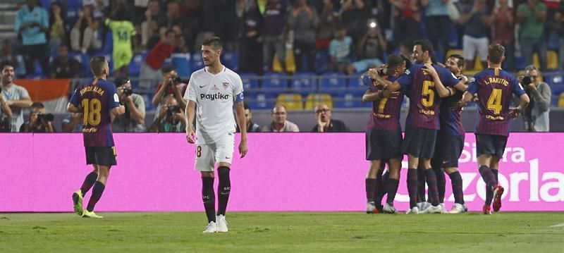 El Sevilla-Barça de Supercopa, en imágenes