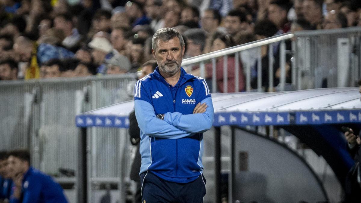 Emilio Larraz, durante el partido del pasado sábado ante la Cultural Leonesa.
