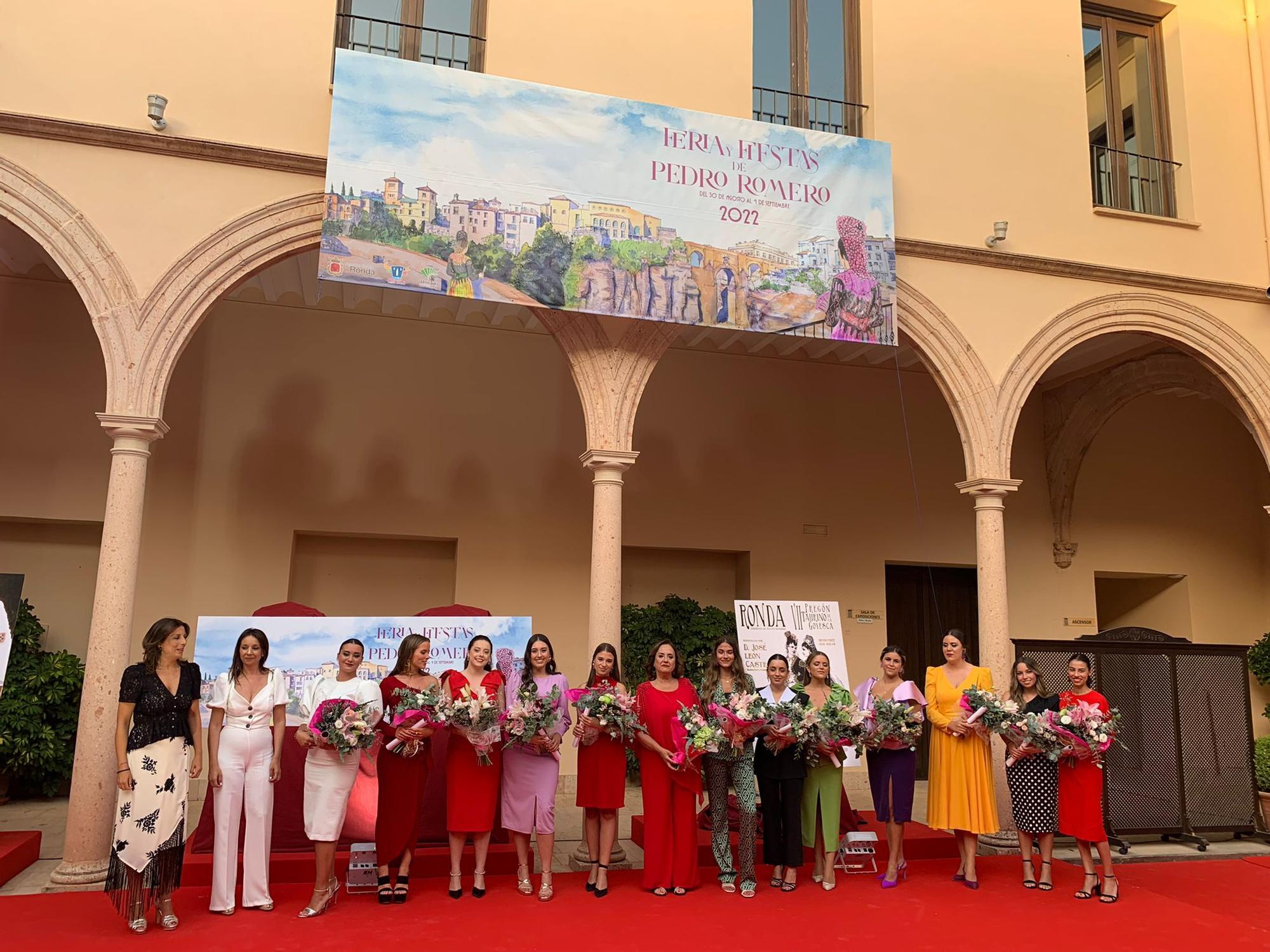 Nombramiento de la presidenta y las damas goyescas de la Feria y Fiestas de Pedro Romero.