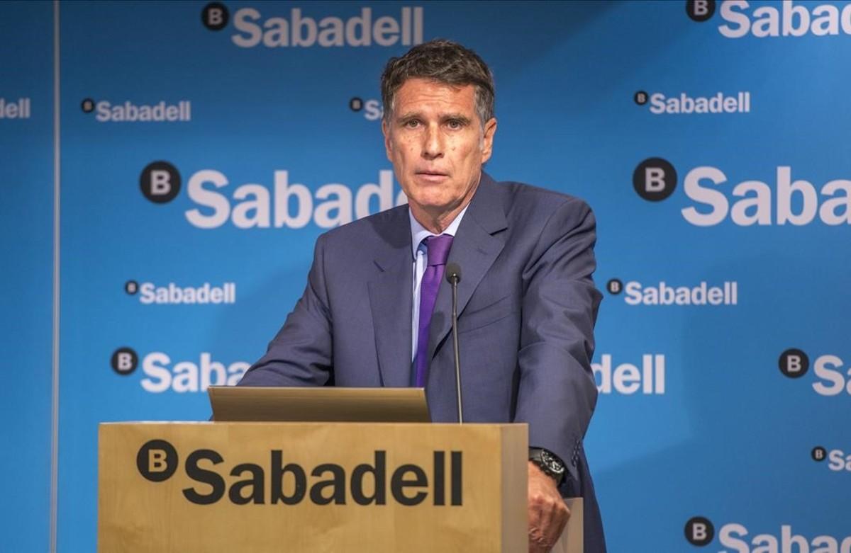 Jaume Guardiola, durante una presentación de resultados de la entidad.