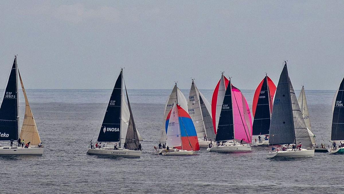 Prueba de ayer de la Regata Mar de Maeloc. |  // L. O.