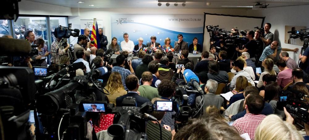 Les imatges de la compareixença de Puigdemont