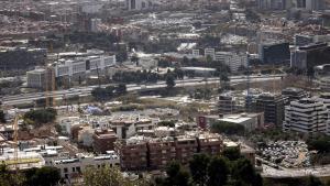 Panorámica de las obras del futuro Distrito de Innovación de Esplugues de Llobregat.