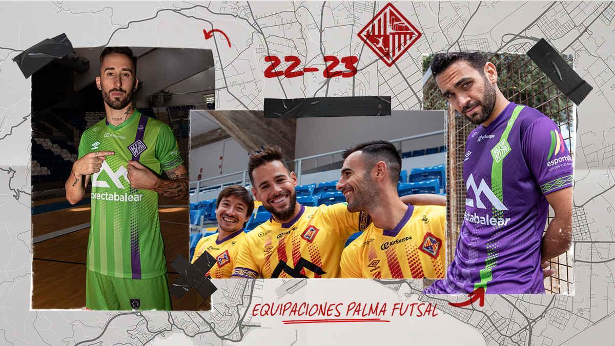 Las nuevas camisetas del Palma Futsal.