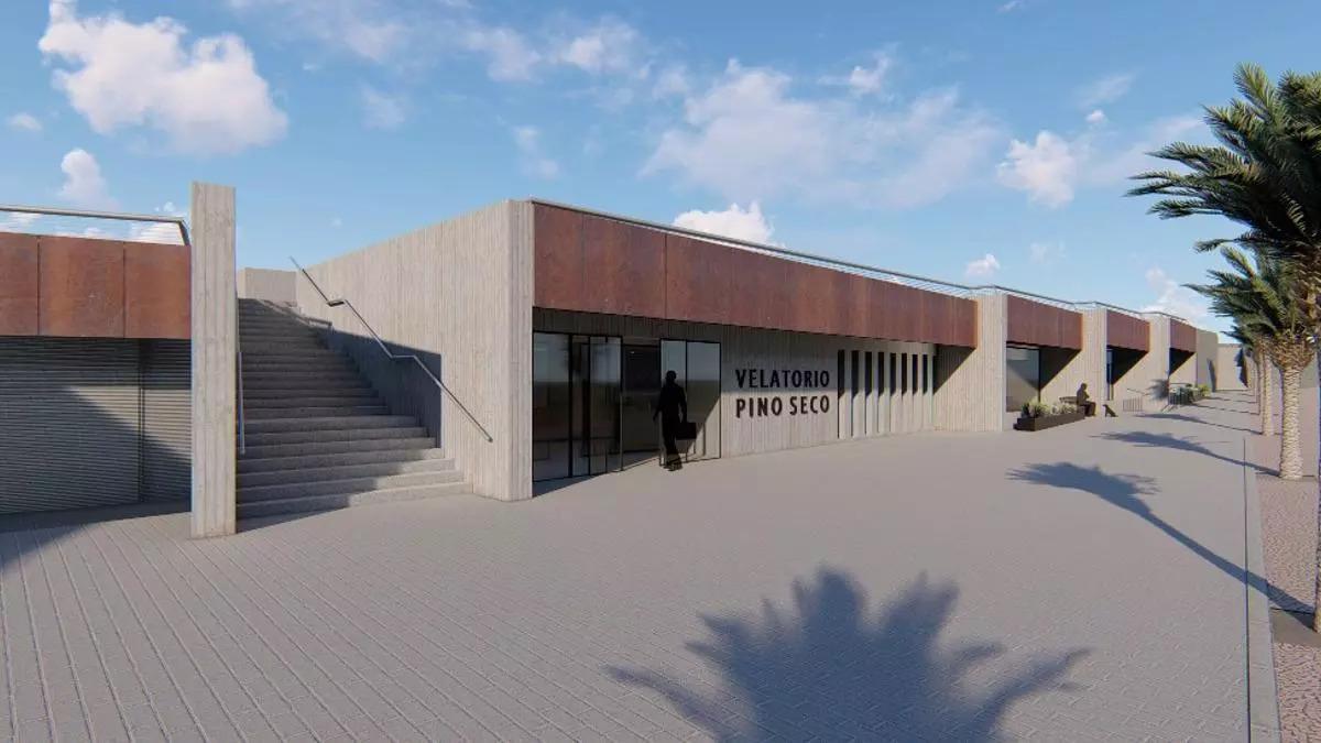 Recreación del futuro velatorio de Arguineguín, que se ubicará en el entorno del barranco de Pino Seco.