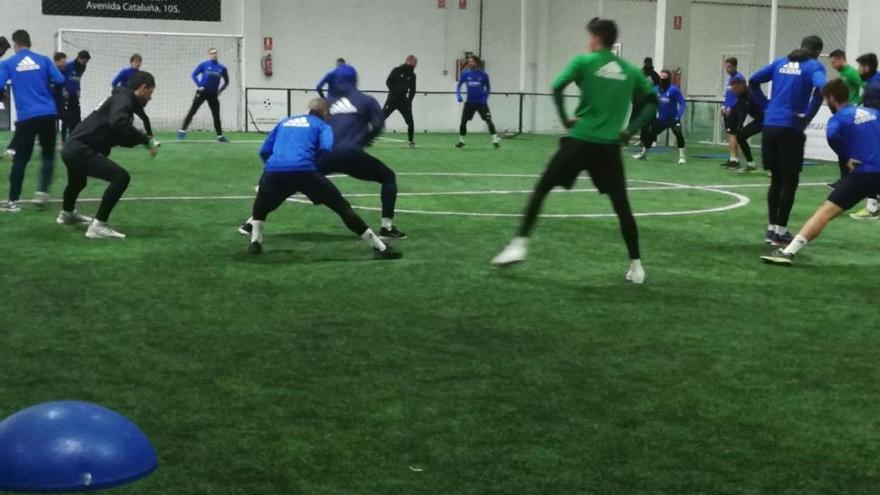 La nieve obliga a cambiar de escenario el entrenamiento del Real Zaragoza