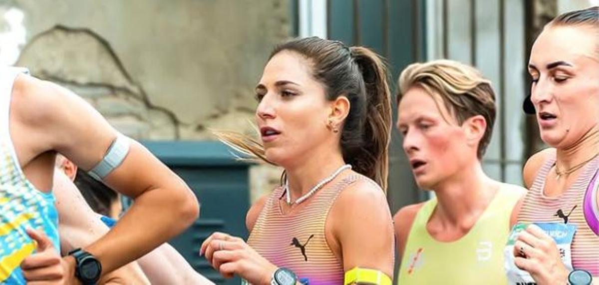 Carla Gallardo, en plena acción