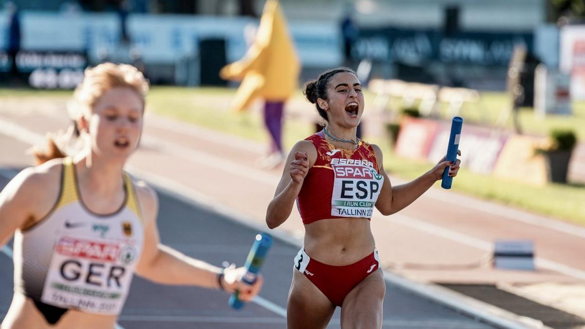 Carmen Marco logra la plata en la prueba de relevos 4x100