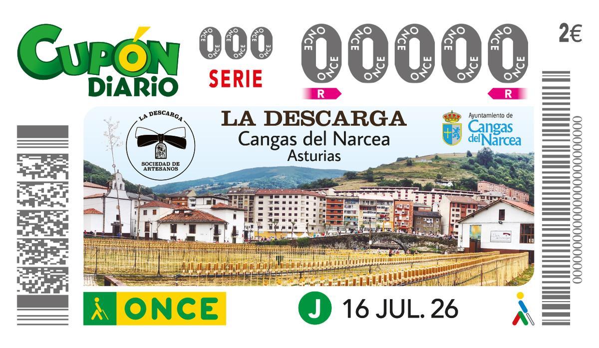 Recreación del cupón que se sorteará el 16 de julio