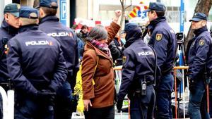 Mireia Boya, a su entrada en el Tribunal Supremo a declarar, este miércoles.