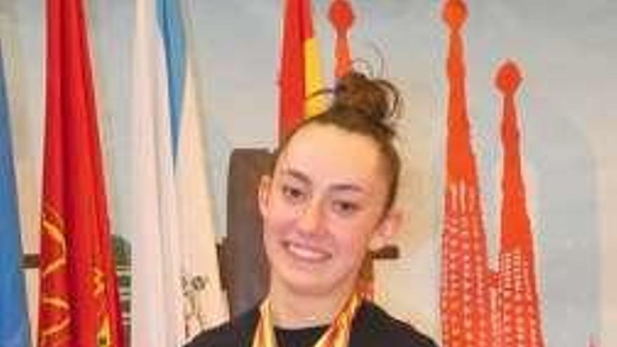 Laura Osorio, con sus medallas.