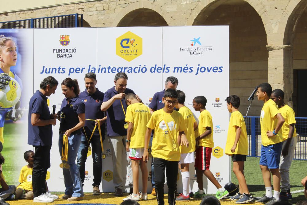 Diferents moments de la inauguració del Cruyff Cou