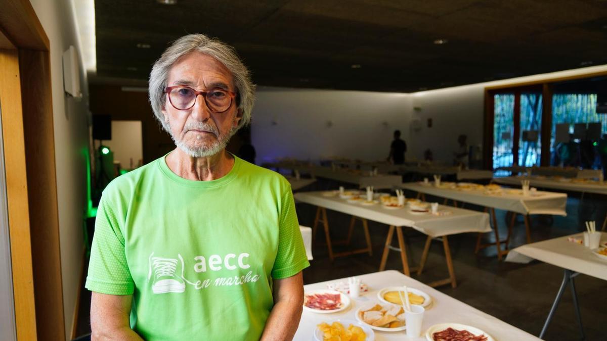 Raimundo Medina, presidente de la Asociación de Vecinos Hispanoamérica, en la fiesta de esta tarde.