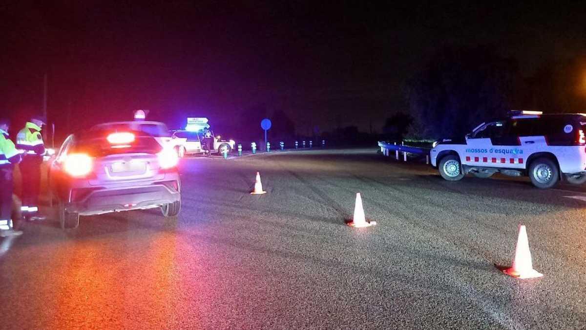 Un control dels Mossos d'Esquadra, en una imatge d'arxiu.