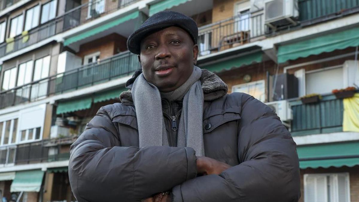 Ndiawar Seck, secretario general de la Asociación de los Inmigrantes Senegaleses en España, en Madrid.