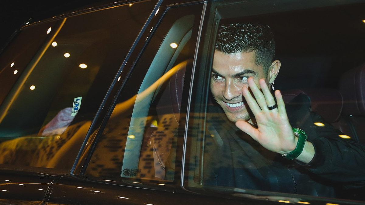 El vídeo de la llegada de Cristiano a Riad