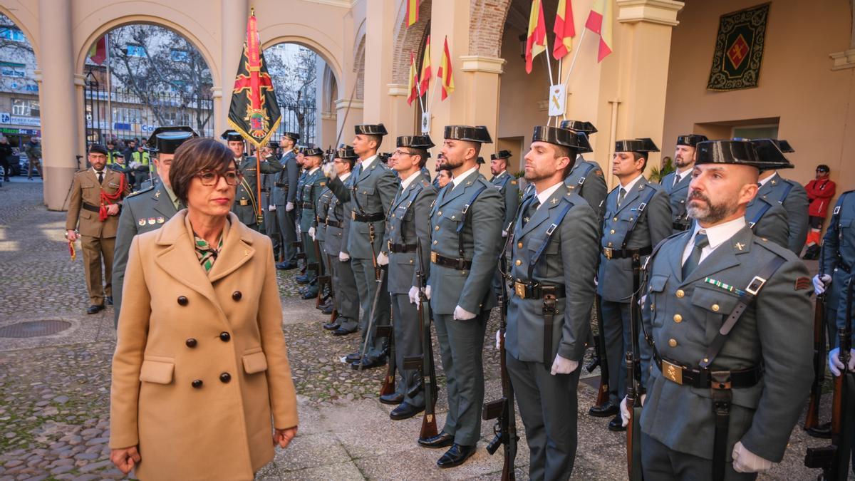 María Gámez, directora general de la Guardia Civil, este jueves en Badajoz.