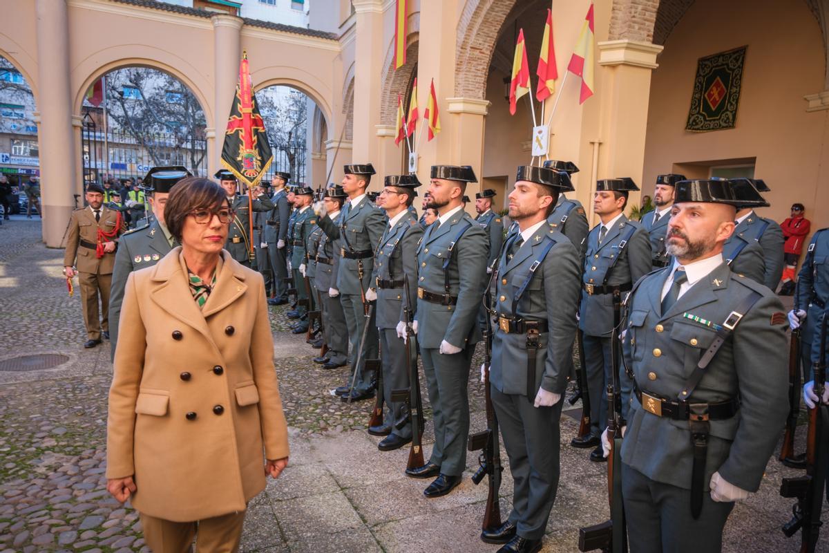 María Gámez, directora general de la Guardia Civil, este jueves en Badajoz.