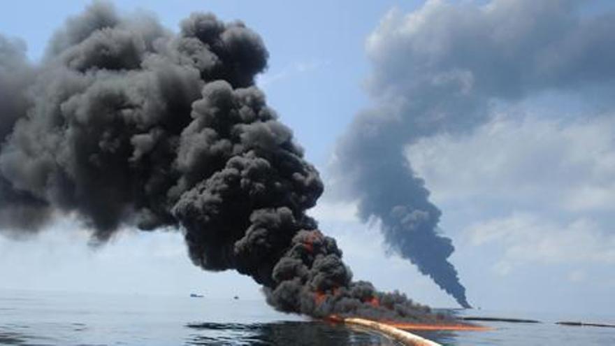 El vertido en el Golfo de México.