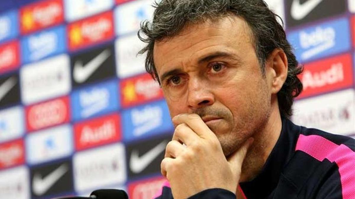 Luis Enrique, en rueda de prensa