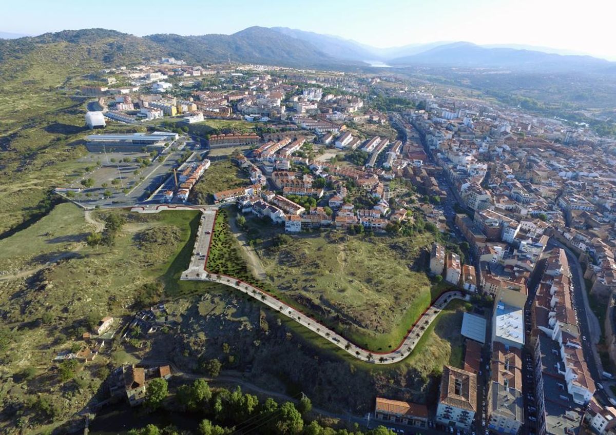 Infografía del vial del cementerio judío en Plasencia.