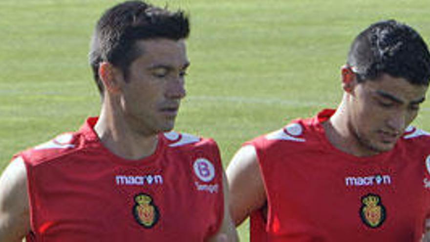 Martí, junto al Chori Castro en un entrenamiento de esta temporada