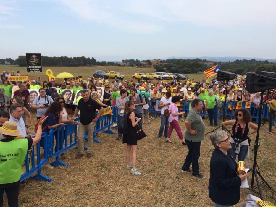 Concentració a Lledoners per l'alliberament dels independentistes presos