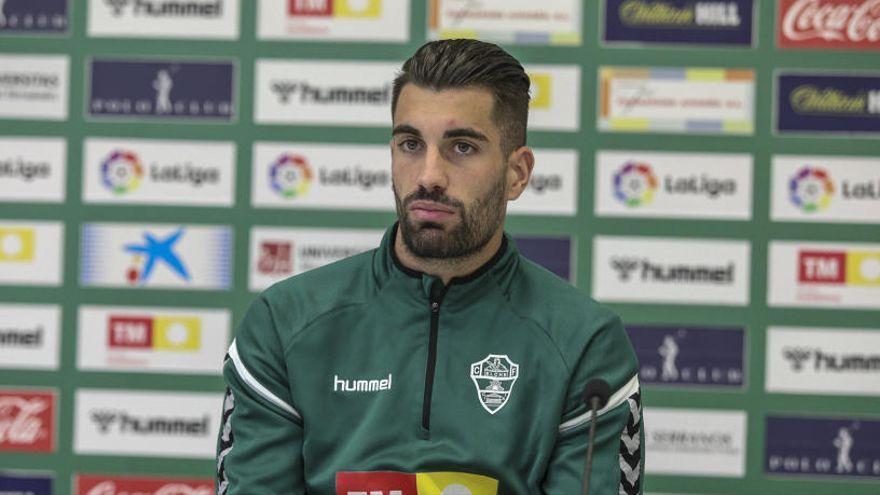 Josema, en la sala de Prensa del Martínez Valero