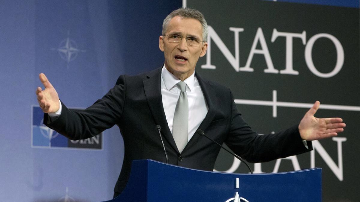 El secretario general de la OTAN, Jens Stoltenberg, tras la cumbre de ministros de Defensa