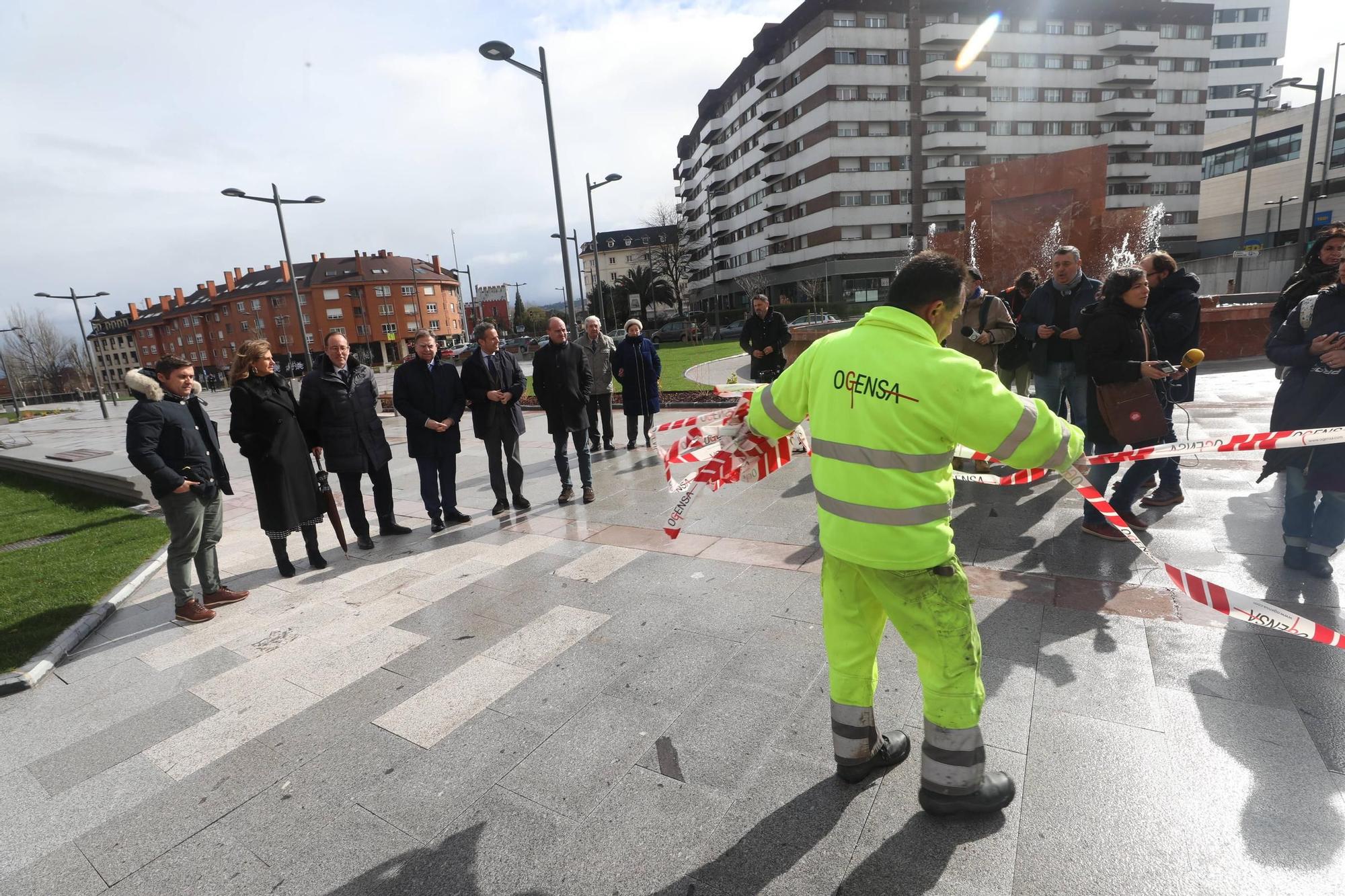 EN IMÁGENES: La nueva plaza de la Cruz Roja de Oviedo ya está abierta al público