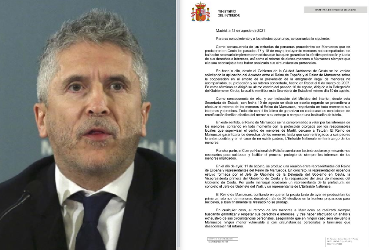 Marlaska defensa les devolucions de nens a Ceuta: «Són retorns assistits»