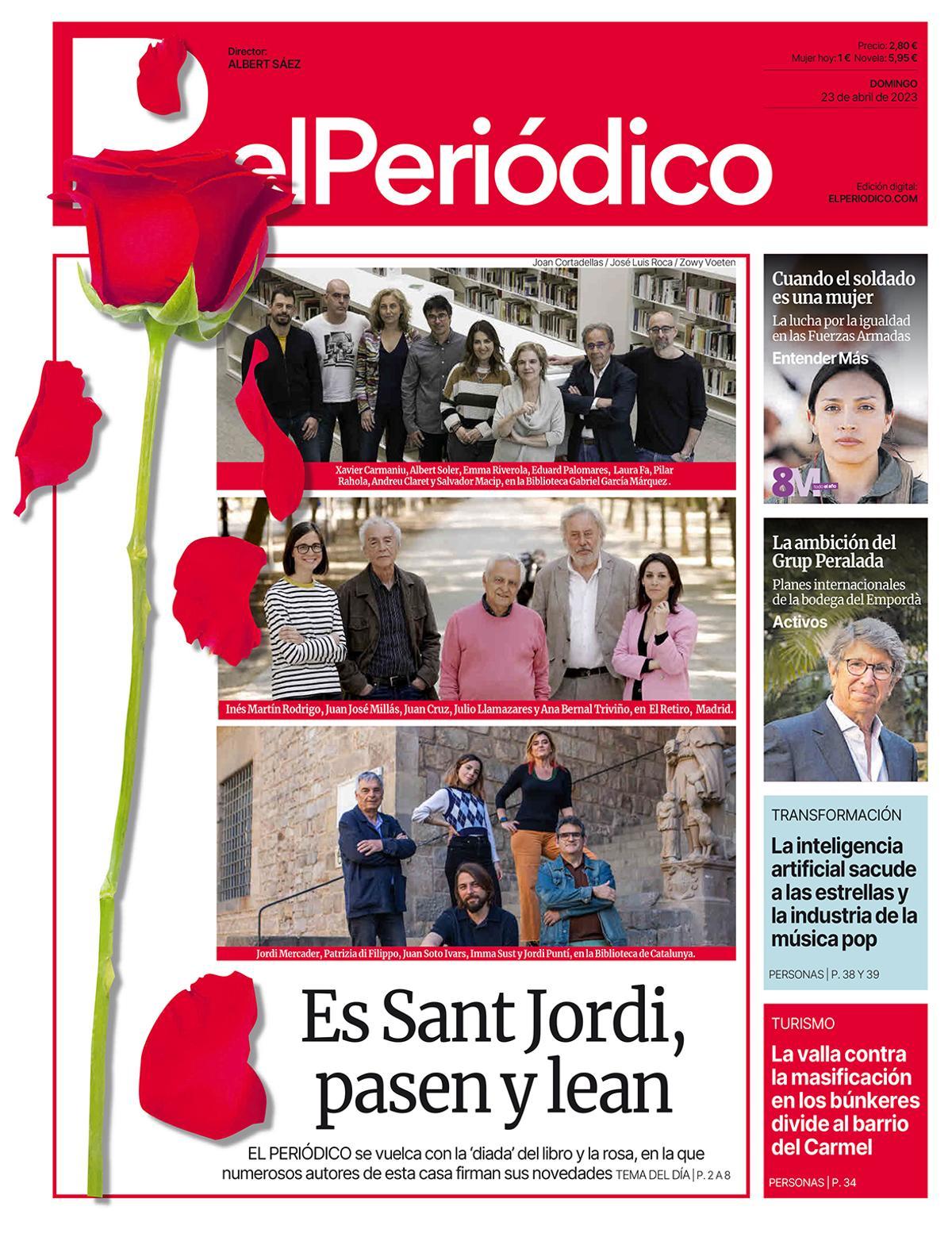 La portada d’EL PERIÓDICO del 23 d’abril del 2023 La portada d’EL PERIÓDICO del 23 d’abril del 2023