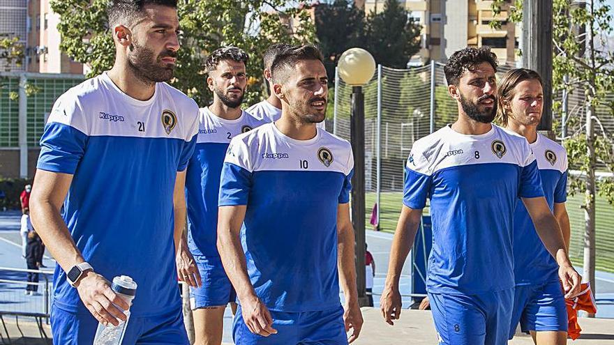 Los jugadores del Hércules regresan de la Ciudad Deportiva