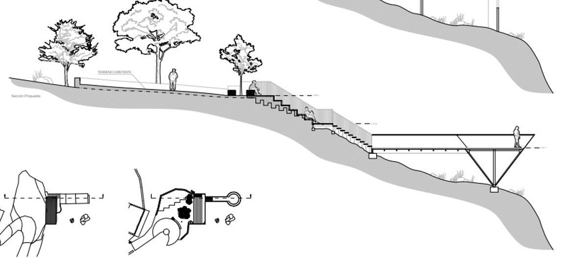 Plano del proyecto de regeneración urbana del Mirador a la Plana 'En torno a la Romería'.