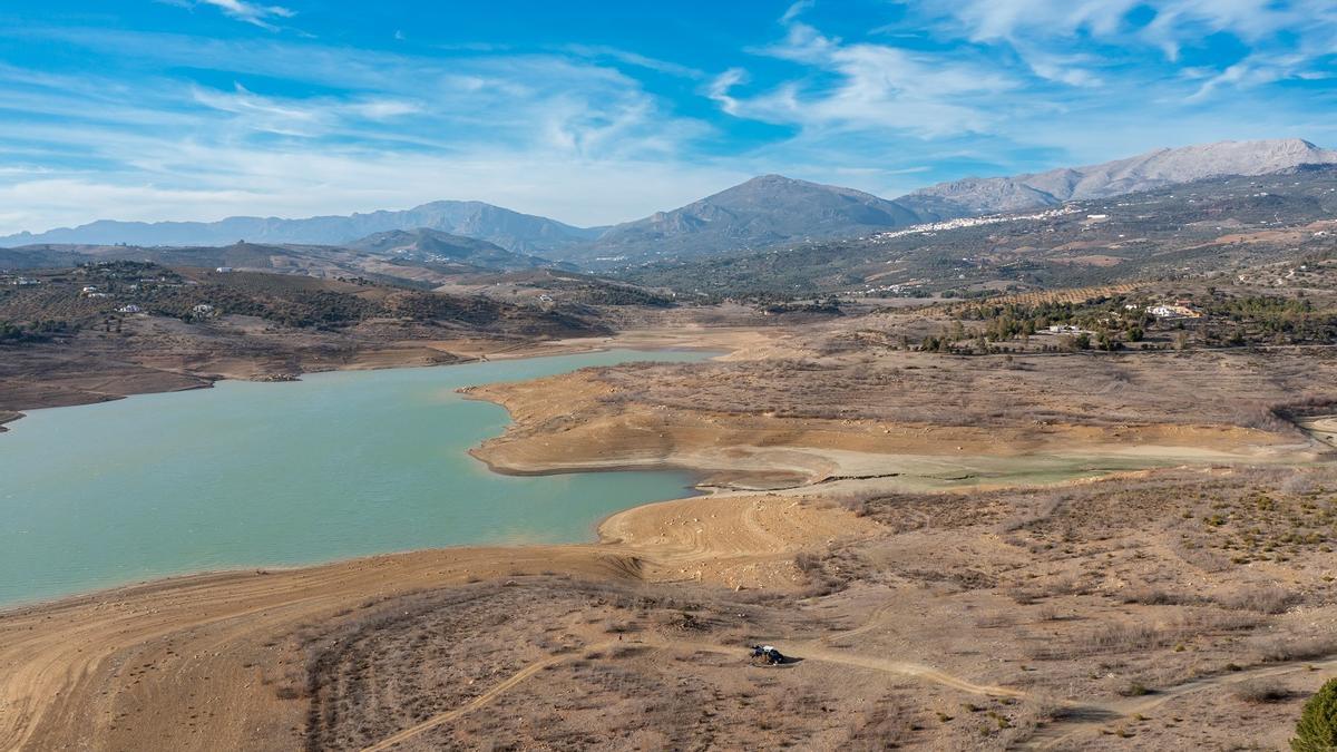 Imagen de la sequía que sufre Málaga