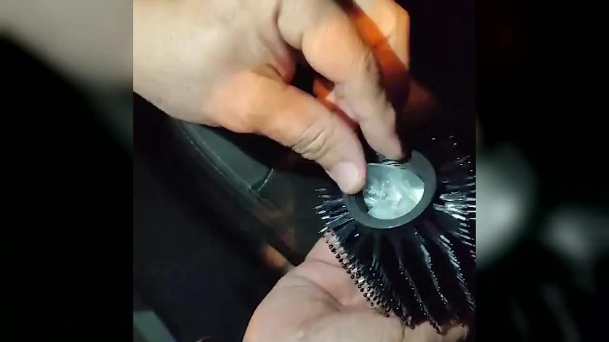Intervenida droga escondida en el interior de un cepillo del pelo