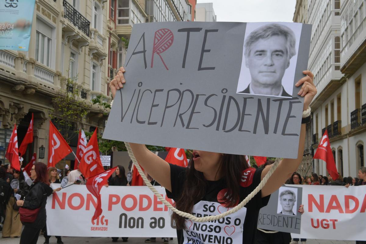 Nueva jornada de protesta en el sector textil de A Coruña