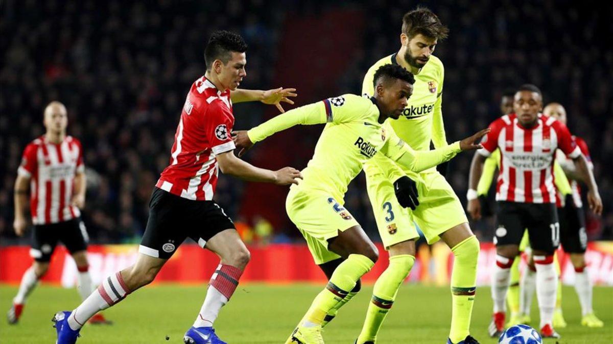 Gerard Piqué ha anotado el segundo gol del FC Barcelona ante el PSV