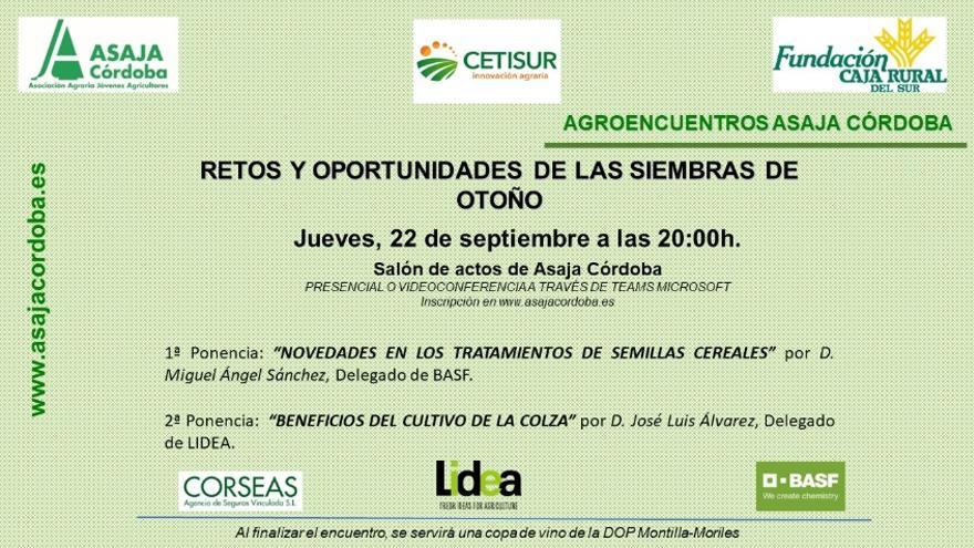 Cartel de los agroencuentros de Asaja Córdoba.