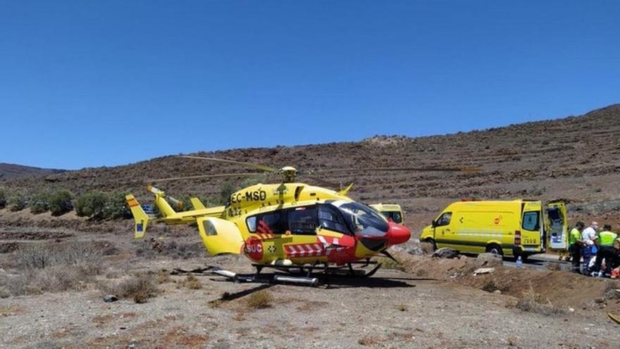 Accidente de dos motoristas en Temisas