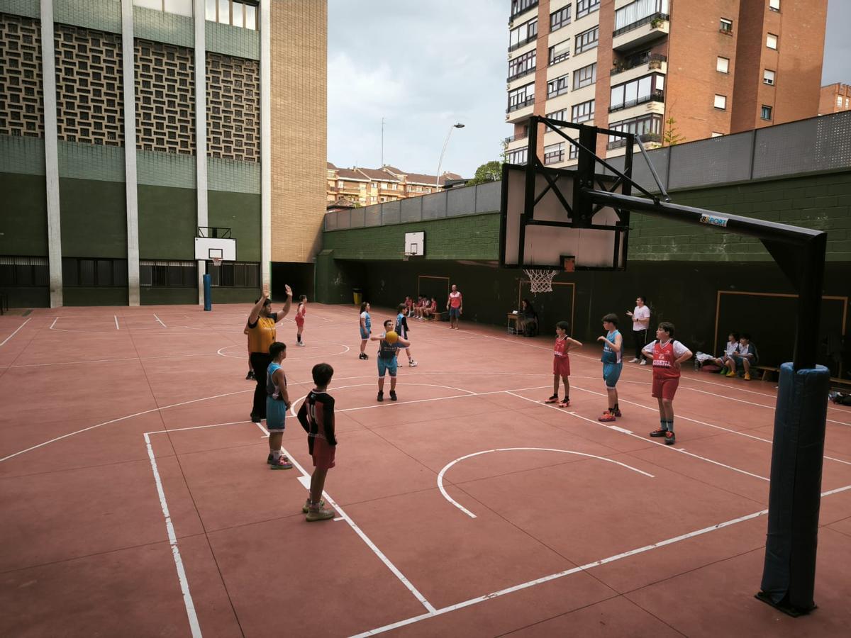 Partido del alevín en Gijón.