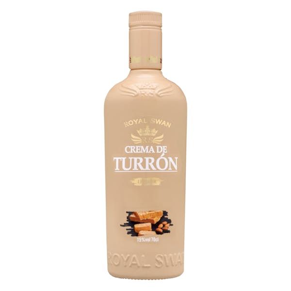 Imagen de la botella de licor de turrón que ha vuelto por Navidad a la compañía valenciana de supermercados.