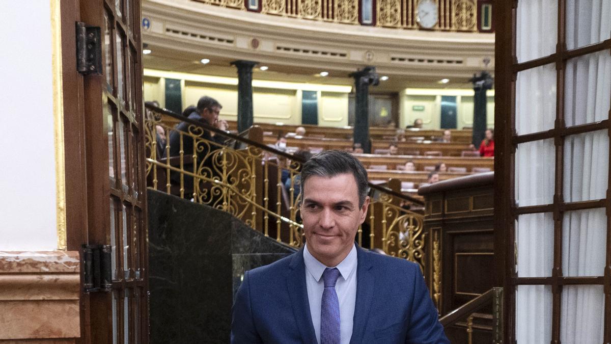 Pedro Sánchez, en el Congreso de los Diputados.