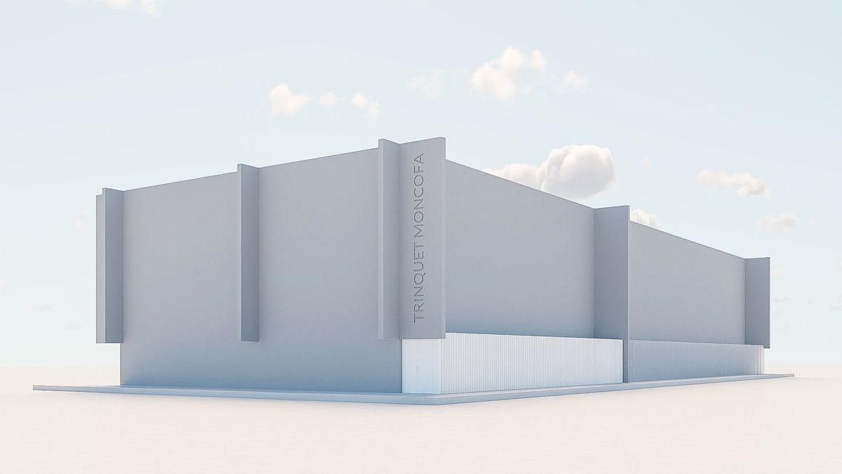 Aspecte exterior que tindrà el futur trinquet de Moncofa.