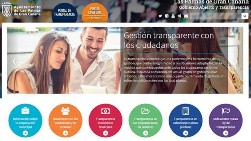 Portal de la página de transparencia.