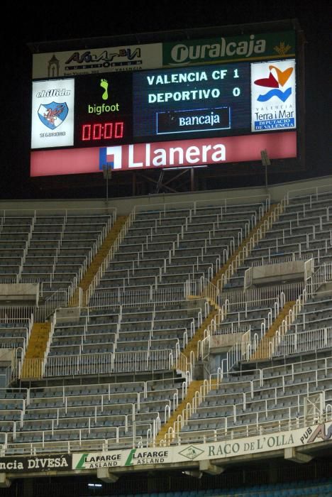 Así fue el último partido del Valencia sin público