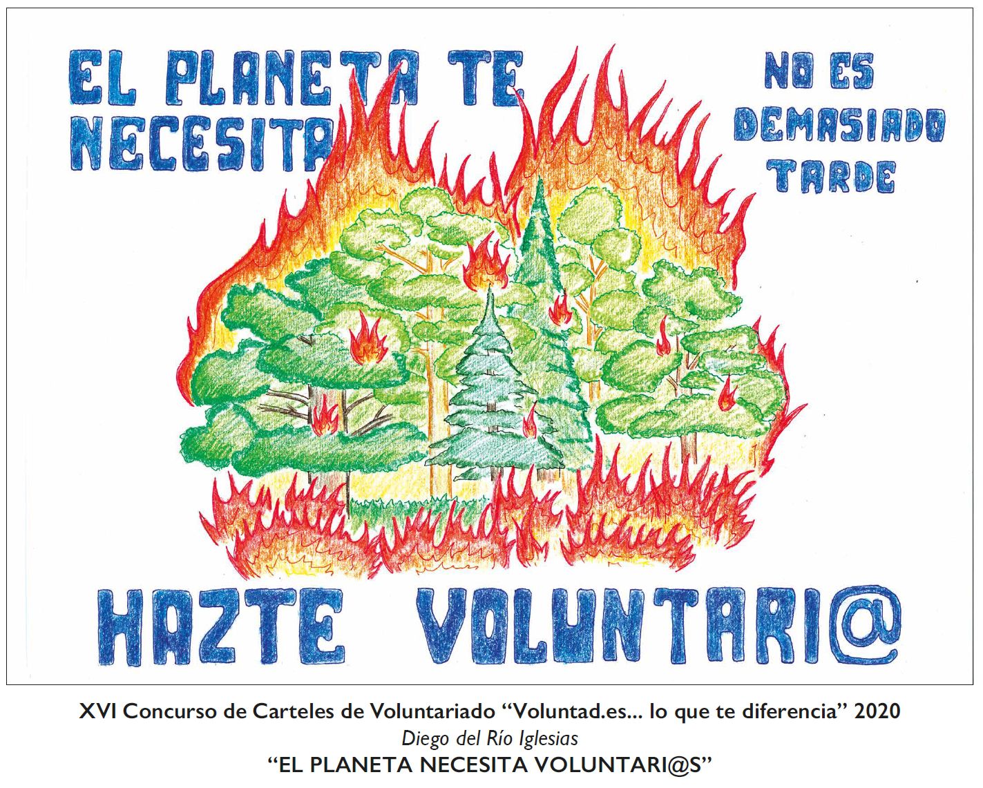 Carteles ganadores del concurso entre estudiantes asturianos por el Día Internacional del Voluntariado