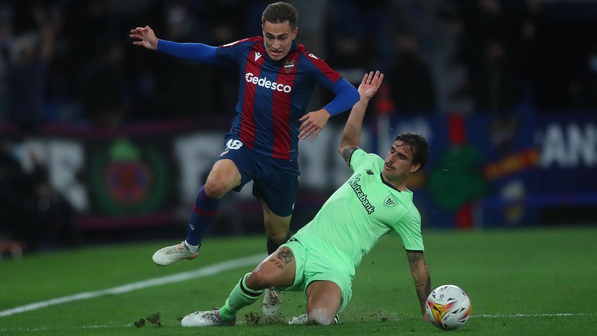 De Frutos, pese a que fue duda ante el Athletic, jugó uno de sus mejores partidos en catorce jornadas transcurridas en LaLiga Santander.