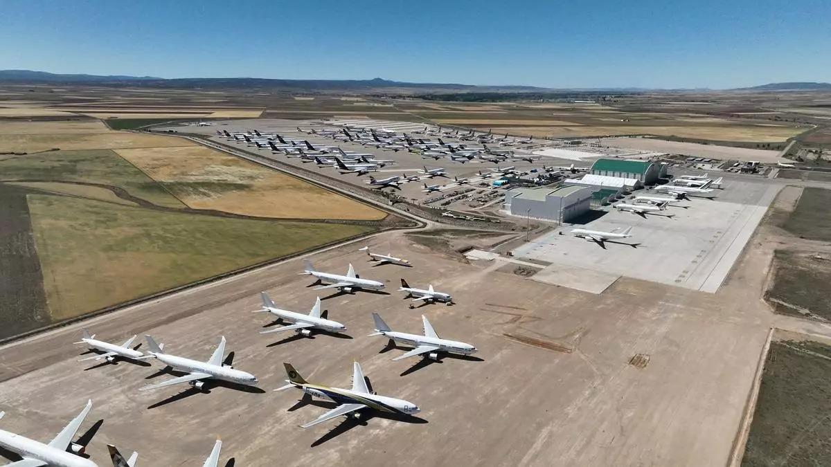 Espectacular panorámica del aeropuerto de Teruel