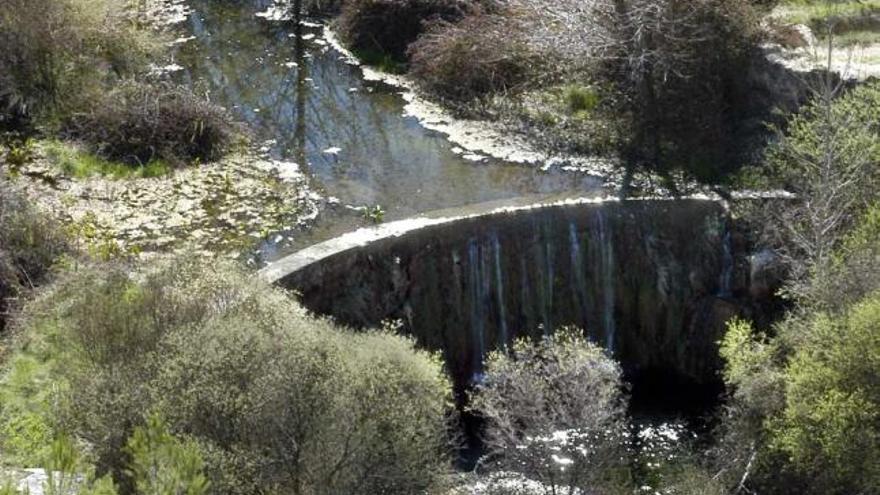 Imagen de uno de los azudes situados en la cabecera del río Vinalopó.
